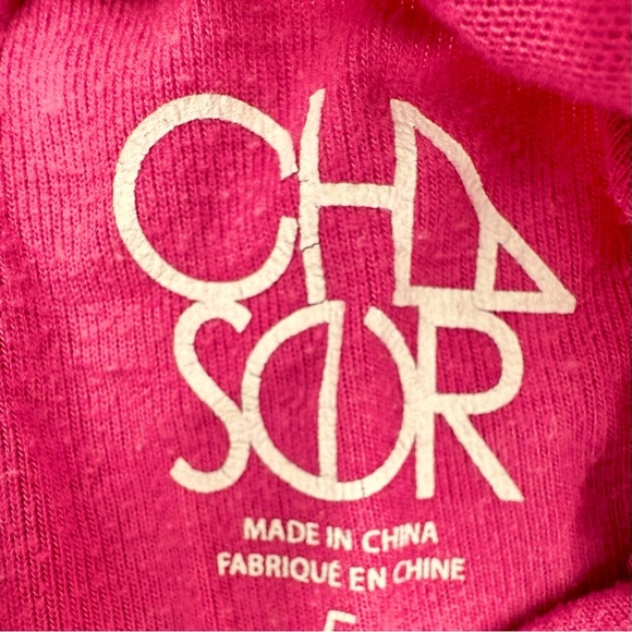 Chaser *HOT PINK* (not tie dye) Terry Hoodie (Sz 6) and Shorts (Sz 5) Set - Picture 9 of 9